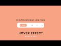 Daily ui - Navbar hover effect using html css| html css tutorial | Frontend Design