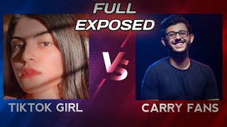 Tiktok Girl Aria tanishq exposed/ROASTED  by Carryminati Fans 🔥 ROASTING MACHINE 🔥 Carry Vs Aria