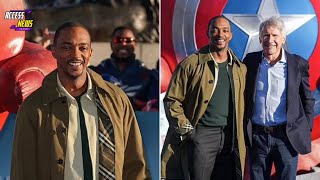 Anthony Mackie \u0026 Harrison Ford Stun at Captain America Event! 🇬🇧🔥 But Fans Are Divided… 😲🛡️