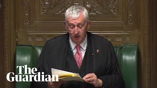 Commons Speaker interrupts parliament with message for the Queen