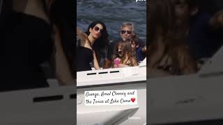 George, Amal Clooney and Kids at Lake Como #shorts #georgeclooney #amalclooney #love #like #viral