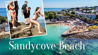 Sandycove Beach and Forty Foot Swimming Place in Dublin, Ireland