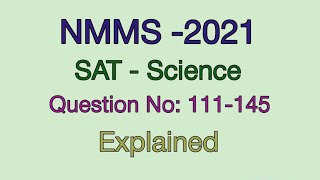 NMMS-2021 | SAT(Science) | Question No: 111-145 | Answer key