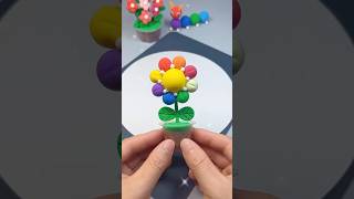 Easy Origami |Use Super Light Clay To Make A Beautiful Colorful Flower Pot (In 20 Seconds)#origami