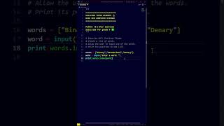INDEX() - Python GCSE (Beginner)