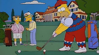 Homer Plays Golf With Mr. Burns - The Simpsons