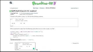 Java Practice It || 6.12 readme1 || file processing, scanner