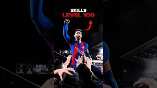 Lionel Messi skills Level -1 to  level-100😱#messi #messiskills #fcb #trnding #footballedits #goat