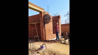 Brick wall redundant cutting process- Good tools and machinery make work easy