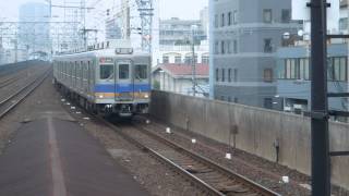 南海高野線6000系急行 萩ノ茶屋駅通過 Nankai 6000 series EMU