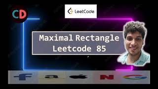 Maximal Rectangle | Leetcode 85 | Live coding session 🔥🔥🔥 | Leetcode Hard