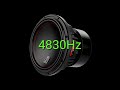 Tone frequency 4830Hz. Test your hearing! speakers/headphones/subwoofer