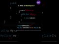 What are Namespaces ?