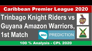 TKR vs GUY Dream11 Prediction Tamil || CPL 2020 || 1st Match || 18/08/2020