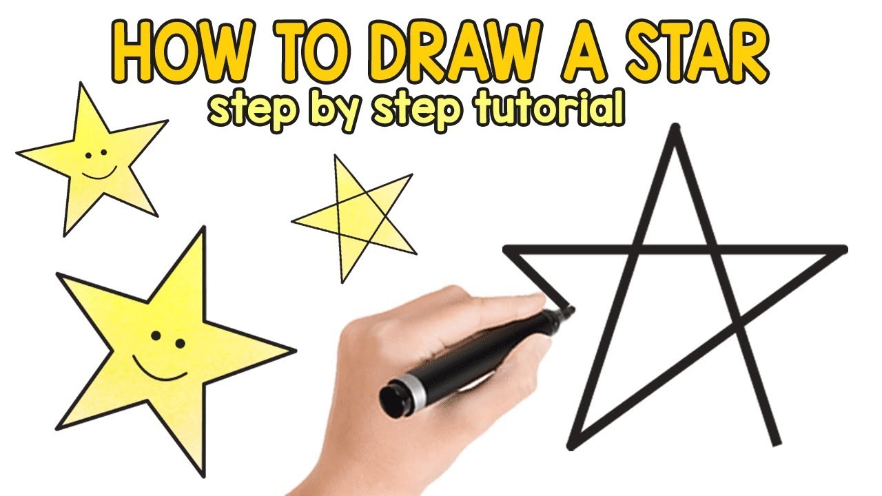 How To Draw A Star Step By Step Drawing Tutorial - YouTube