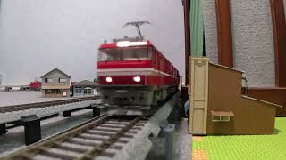 HOscale 複々線ちょっとした勾配 タキしかかたんw EH800 EF66 EH200 タキ43000 【GoPro】 part 4   020