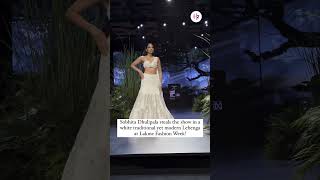 Sobhita Dhulipala in white traditional yet modern Lehenga at  #lakmefashionweek2023 #lehenga