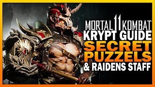 Mortal Kombat 11 Krypt Guide Part 3 - Secret Puzzles, Dragon Amulet & Raiden's Staff