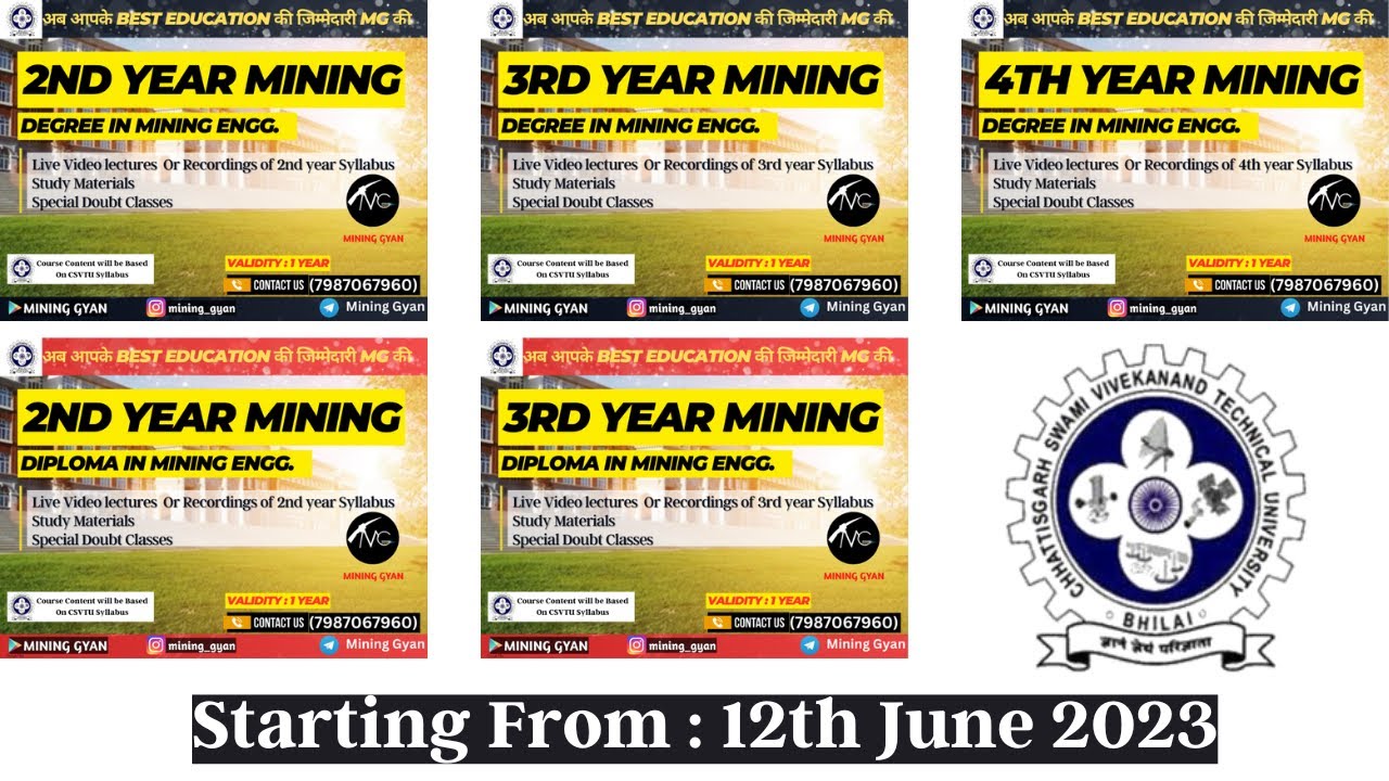 Degree And Diploma In Mining Engineering Course By Mining Gyan - YouTube