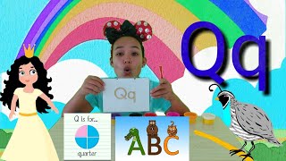 Online learning : lesson 19 ( letter Qq) for preschoolers and kindergartens