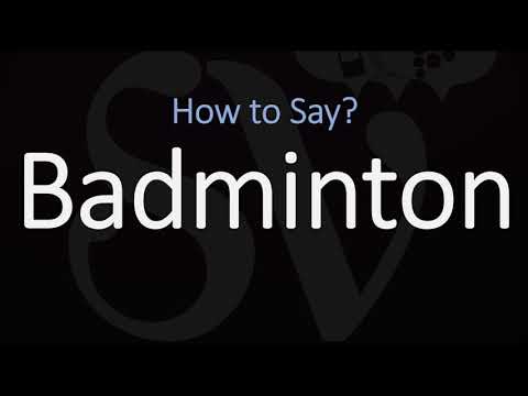 What is the spelling of badminton in English?