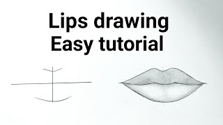 How to draw lips easy step by step for beginners Drawing lips easy drawing tutorials for beginners