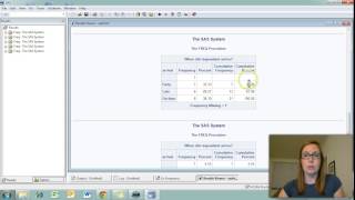 Obtaining Frequencies in SAS