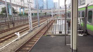 【鉄道動画】浜松町駅にて　N700系「のぞみ」通過\u0026山手線E231系出発シーン