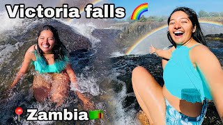 EP🇿🇲:3 Most beautiful waterfall i ever seen/ Victoria falls in Zambia 🌈