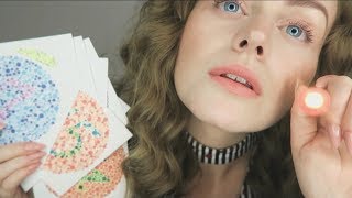 [ASMR] Semi-inaudible colour blindness eye examination