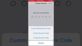 how to set up custom alphanumeric code for iphone