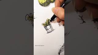 Arquitecta te enseña a hacer vegetación para interiores #art #markers #drawing