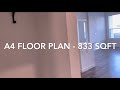 A4 FLOOR PLAN - 833 SQFT