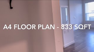 A4 FLOOR PLAN - 833 SQFT