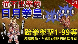 【仙境傳說RO】從不出拳的拳皇1-99等練功- 裝備分享、練功地分享、跆拳練功｜跑步加油、飛腳踢｜太陽和月亮和星星的憎惡｜TWRO Ragnarok