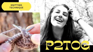 Knitting Technique: P2Tog (Purl Side Decrease)