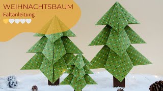 Origami Weihnachtsbaum einfach falten🎄- Oh Tannenbaum Oh Tannenbaum