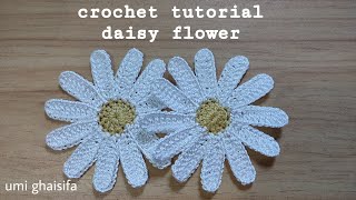 Crochet Tutorial Daisy Flower || Cara Merajut Bunga Daisy Untuk Pemula