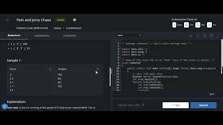 Tom and jerry chase | codechef solution|starters 77