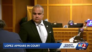 Former Osceola County Sheriff Marcos Lopez appears in court for first time since bonding out of jail