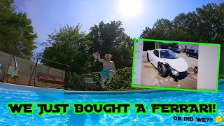 WE BOUGHT A 2015 FERRARI 458 SPYDER FROM COPART!!!! ANOTHER BUILD?? WE IN THE POOL AFTER A LONG DAY