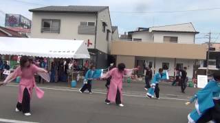 益田祭り2014　よさこい連～忍～withあとう桜舞（ハプニングあり）