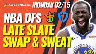 NBA DFS LATE SLATE PICKS: DRAFTKINGS & FANDUEL LINEUPS & LATE NEWS | MONDAY 2/15