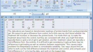 Randomised Block ANOVA in Excel 2003