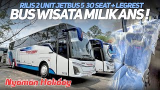 AKHIRNYA RILIS 2 UNIT JETBUS 5 PO. NYAMAN HOLIDAY‼️BUS PARIWISATA ASLI SUM-BAR SPEK MEWAH