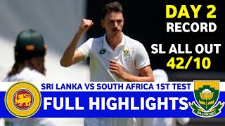 Sri Lanka Vs South Africa 1st Test Match Day 2 Highlights 2024 | SL VS SA