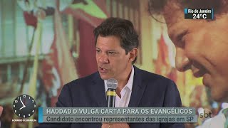 Haddad defende liberdade religiosa em encontro com líderes de igrejas | SBT Brasil (17/10/18)