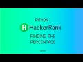 #11 : Finding the Percentage | Hackerrank Python Solutions