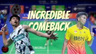 Incredible Comeback From Young Malaysian _ LEONG Jun Hao Vs Yohanes Saut MARCELLYNO