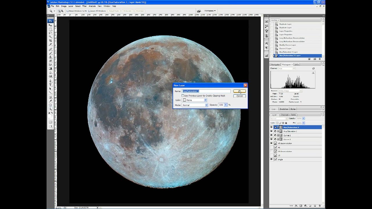Moon Image Processing Tutorial Part 3 Youtube